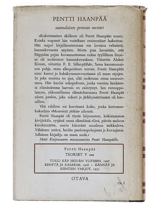 Tuuli käy heidän ylitseen, Kenttä ja kasarmi - Pentti H. - Romaanit ja novellit - 10105632144 - 1
