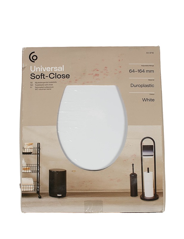 CLAS OHLSON -pehmeästi sulkeutuva WC-istuimen kansi - Rakennustarvikkeet - 10105632176 - 0
