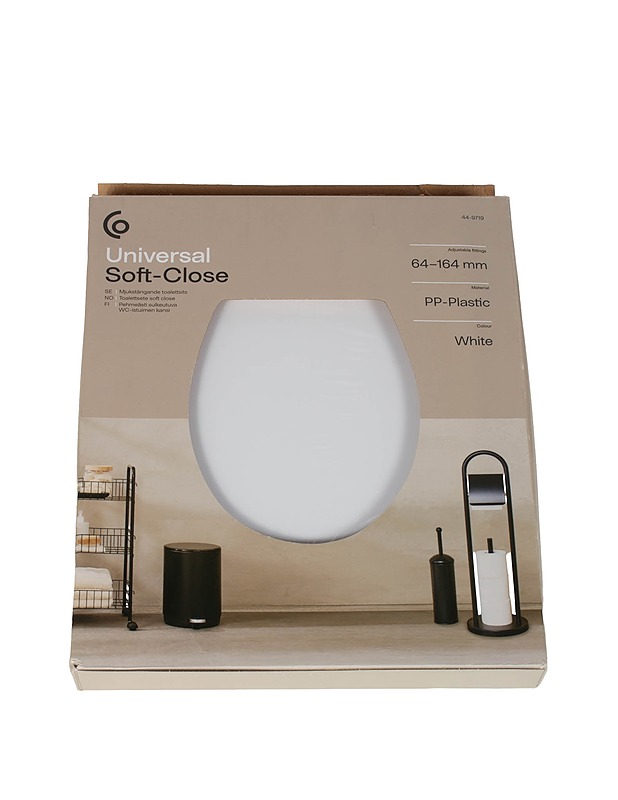 CLAS OHLSON -pehmeästi sulkeutuva WC-istuimen kansi - Rakennustarvikkeet - 10105632178 - 0