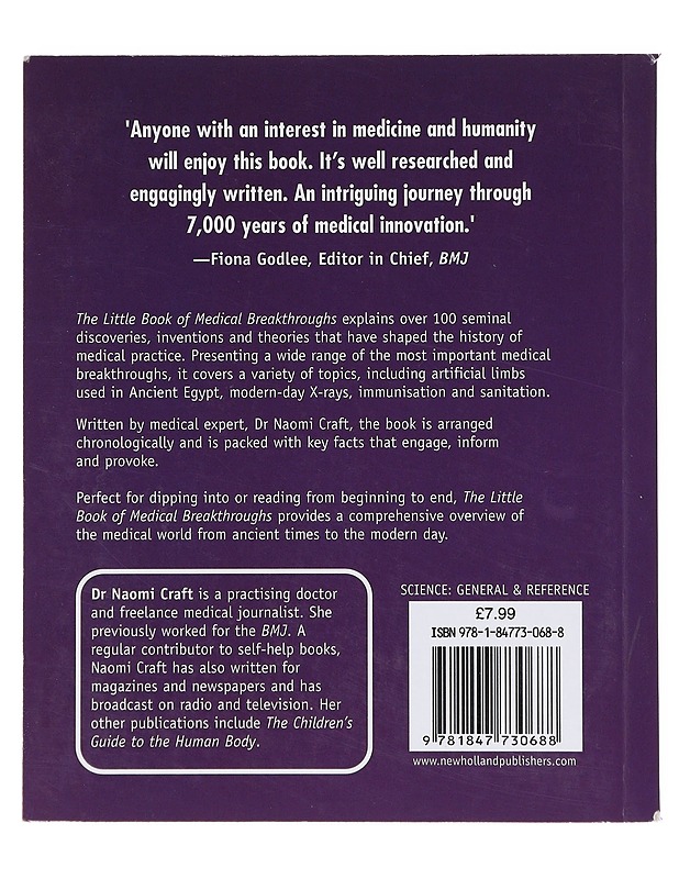The little book of medical breakthroughs - Craft, N. - Historiakirjat - 10105632208 - 1