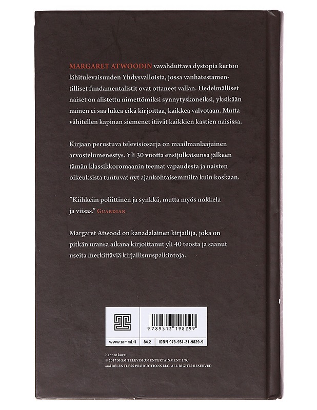 Orjattaresi - Atwood, Margaret - Fantasia- ja scifi - 10105632334 - 1