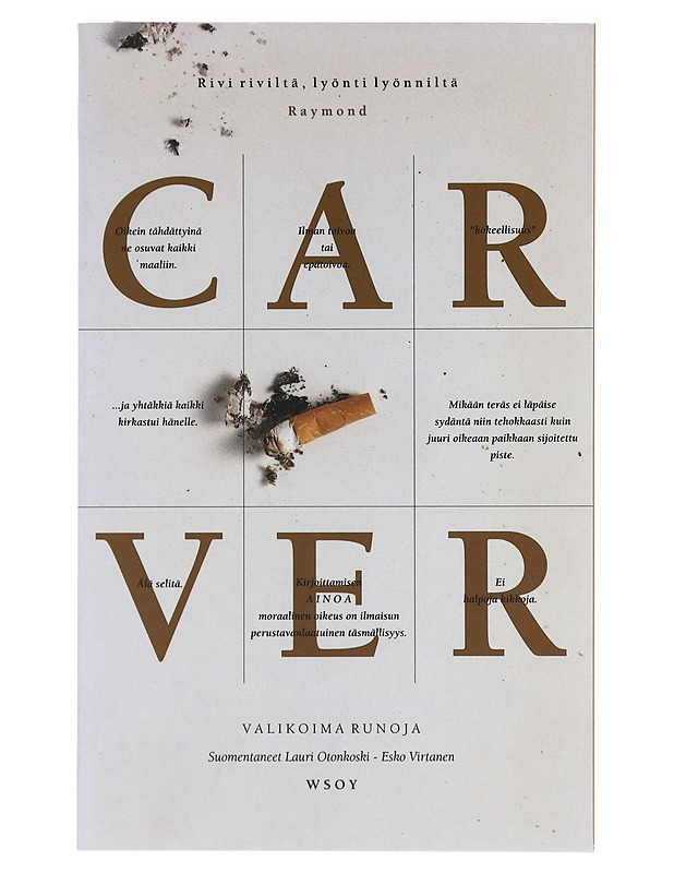 RIVI RIVILTÄ, LYÖNTI LYÖNNILTÄ - Carver, Raymond - Runot ja näytelmät - 10105632360 - 0