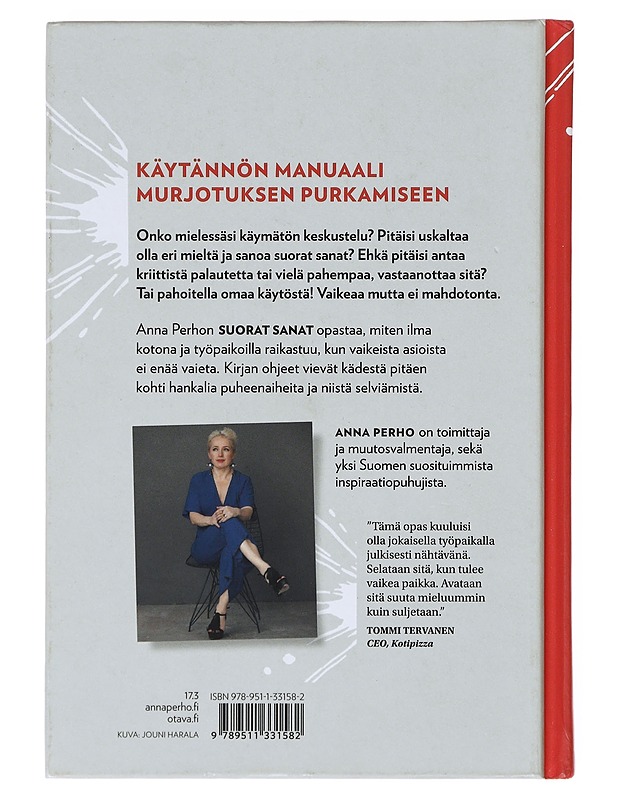 Suorat sanat : miten puhun asioista, joista mieluiten vaikenisin? - Anna Perho - Tietokirjat ja oppaat - 10105632531 - 1