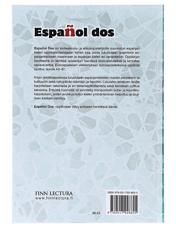 Español dos : espanjaa aikuisille - Kontturi, Kimmo - Tietokirjat ja oppaat - 10105632749 - 1