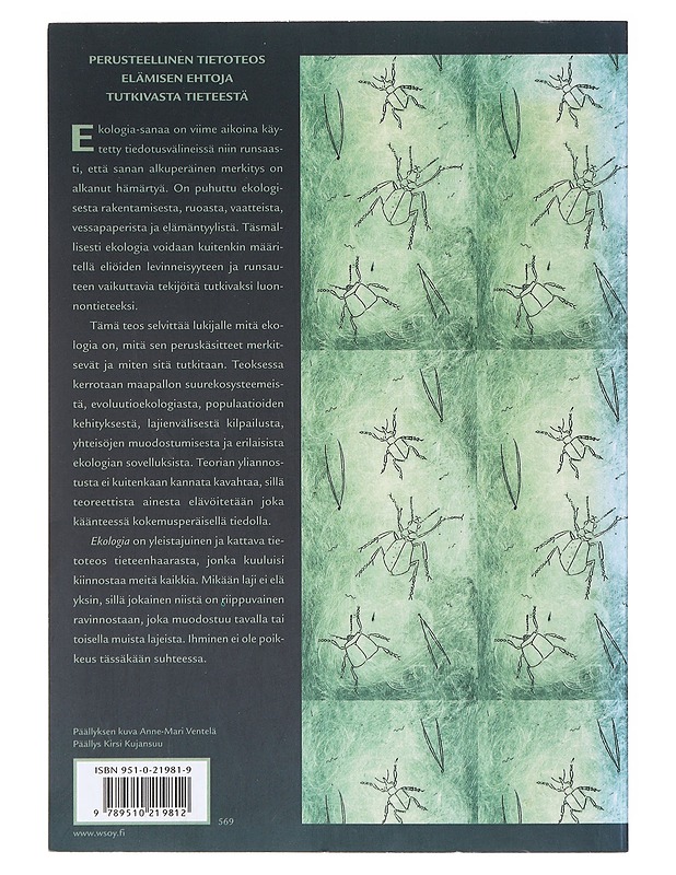 Ekologia - Hanski, Ilkka - Tietokirjat ja oppaat - 10105632788 - 1