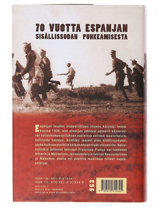 Taistelu Espanjasta / Espanjan sisällissota 1936-1939 - Beevor, Antony - Historiakirjat - 10105632813 - 1