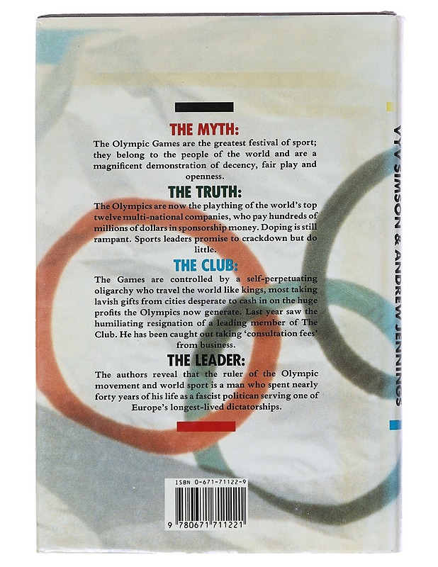 The lords of the rings : power, money and drugs in the modern Olympics - Simson, Vyv - Tietokirjat - 10105632841 - 1