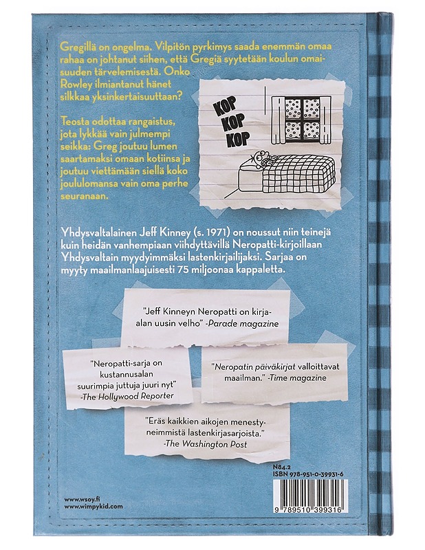 Neropatin päiväkirja Lunta tupaan - Jeff Kinney  - Nuorten kirjat - 10105632860 - 1