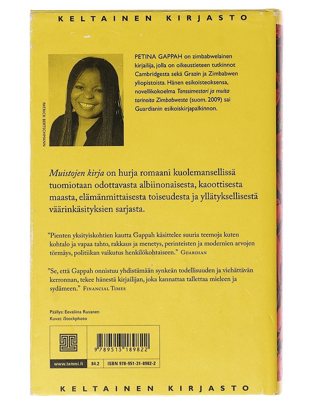 Muistojen kirja - Gappah, Petina - Romaanit ja novellit - 10105632867 - 1