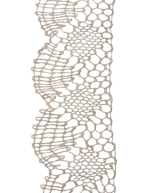 Käsinnäplätty reunapitsi, 23x23 cm - Käsityö - 10105632880 - 2