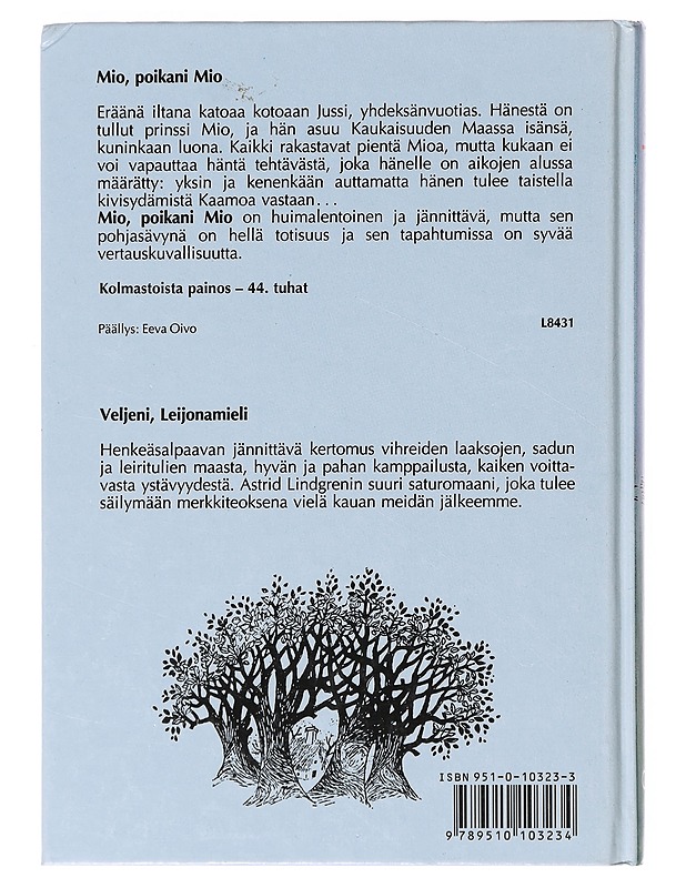 Mio, poikani Mio - Lindgren, Astrid - Lastenkirjat - 10105632883 - 1