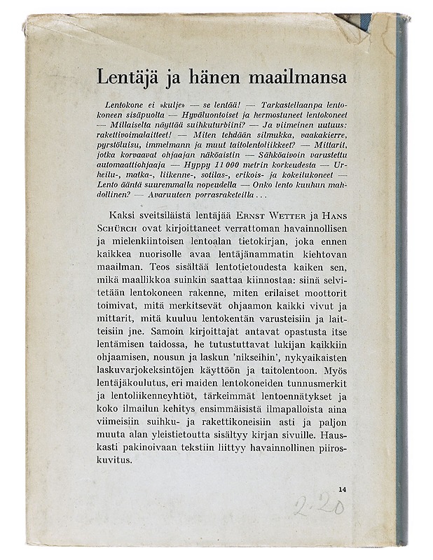 Lentäjä Ja Hänen Maailmansa - Ernst Wetter, Hans Schurch - Tietokirjat ja oppaat - 10105632950 - 1