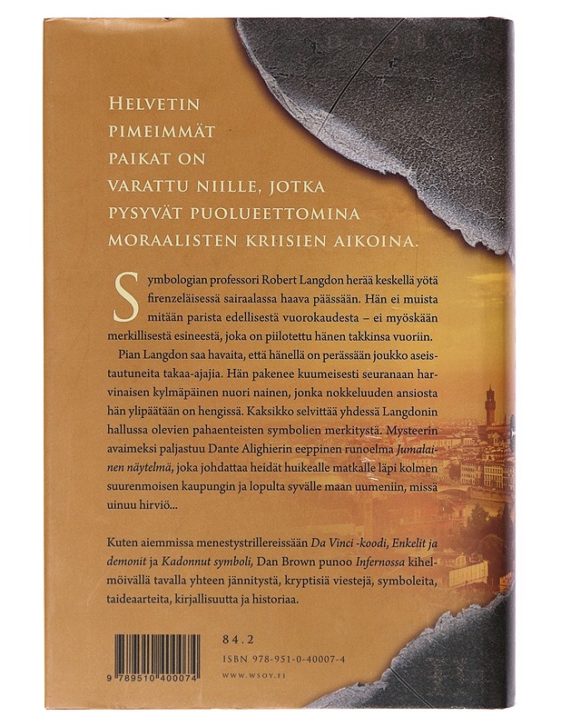 Inferno - Brown, Dan - Romaanit ja novellit - 10105633104 - 1