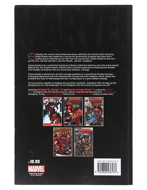 Deadpool Vs. Carnage - Bunn, Cullen - Sarjakuvat - 10105633157 - 1