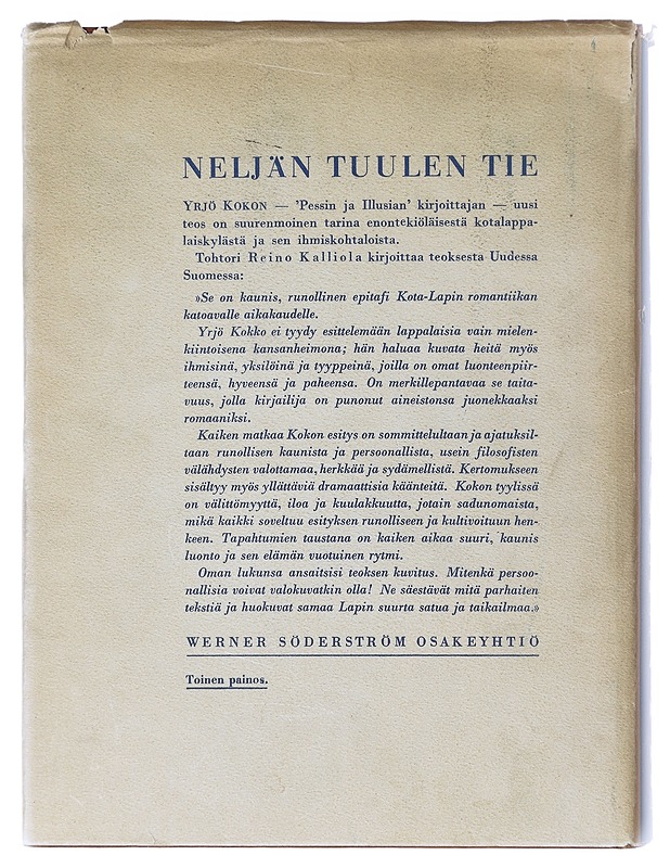 Neljän tuulen tie - Yrjö Kokko - Romaanit ja novellit - 10105633173 - 1