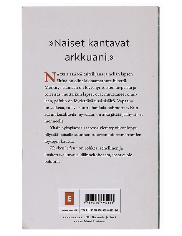 Henkeni edestä - Brotherus, Hanna - Romaanit ja novellit - 10105633243 - 1