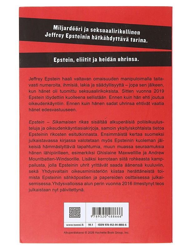 Epstein / sikamaisen rikas - Patterson, James - Elämäkerrat ja muistelmat - 10105633253 - 1