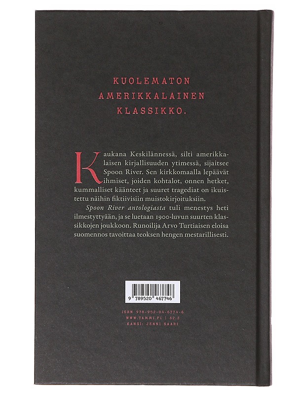 Spoon River antologia - Masters, Edgar Lee - Kirja lahjaksi - 10105633316 - 1