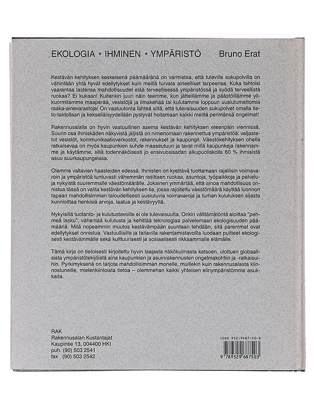 Ekologia, ihminen, ympäristö - Erat, Bruno - Tietokirjat ja oppaat - 10105633328 - 1