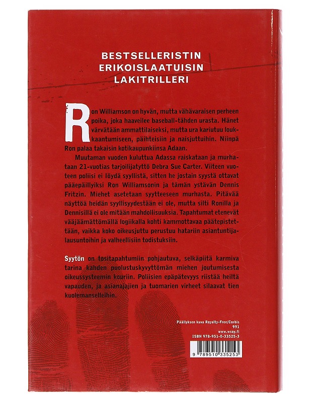 Syytön - Grisham, John - Elämäkerrat ja muistelmat - 10105633357 - 1