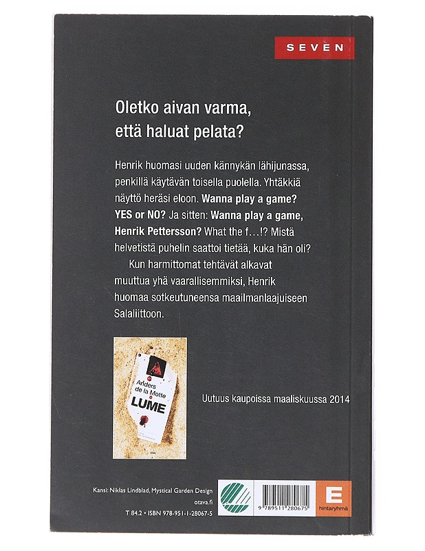 Peli - De la Motte, Anders - Romaanit ja novellit - 10105633531 - 1
