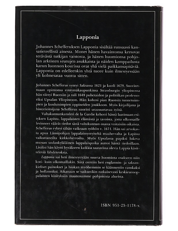Lapponia - Johannes Schefferus - Historiakirjat - 10105633574 - 1