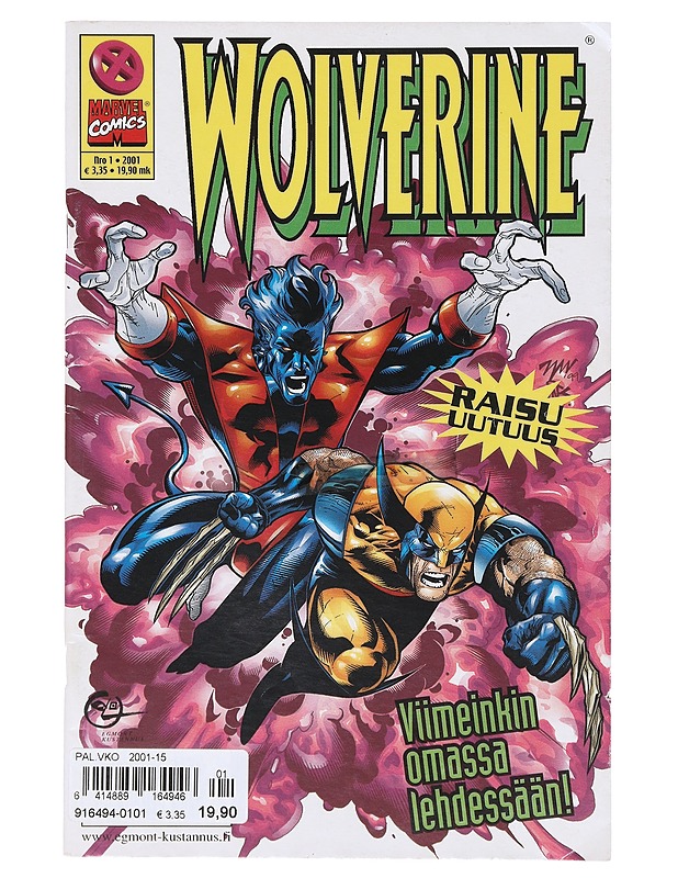 Wolverine, N:o 1/2001 - Sarjakuvat - 10105633694 - 0