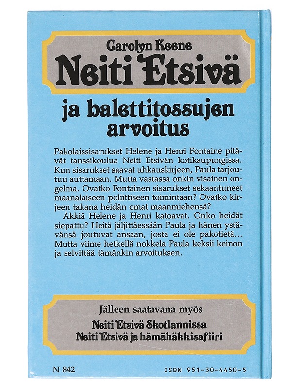 Neiti Etsivä ja balettitossujen arvoitus - Keene, Carolyn - Nuorten kirjat - 10105633746 - 1