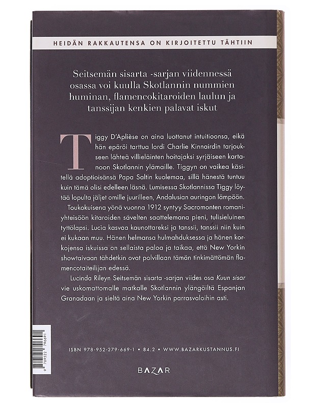 Kuun sisar / Tiggyn tarina - Riley, Lucinda - Romaanit ja novellit - 10105633901 - 1