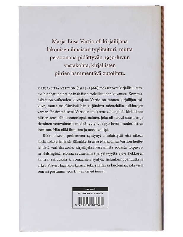 Marja-Liisa Vartio / kuin linnun kirkaisu - Helena Ruuska - Elämäkerrat ja muistelmat - 10105634148 - 1