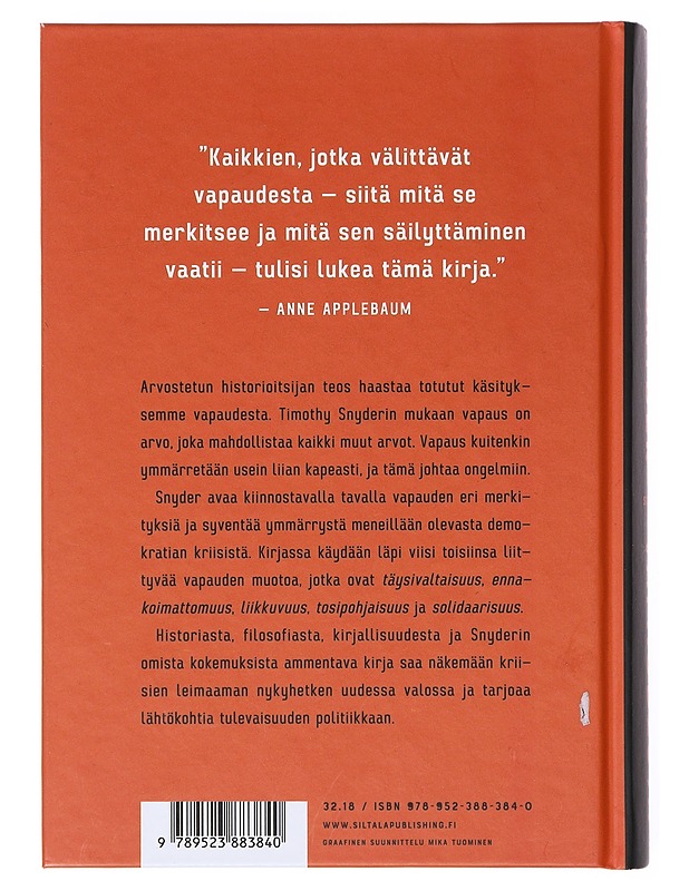 Vapaudesta - Snyder, Timothy - Tietokirjat ja oppaat - 10105634366 - 1