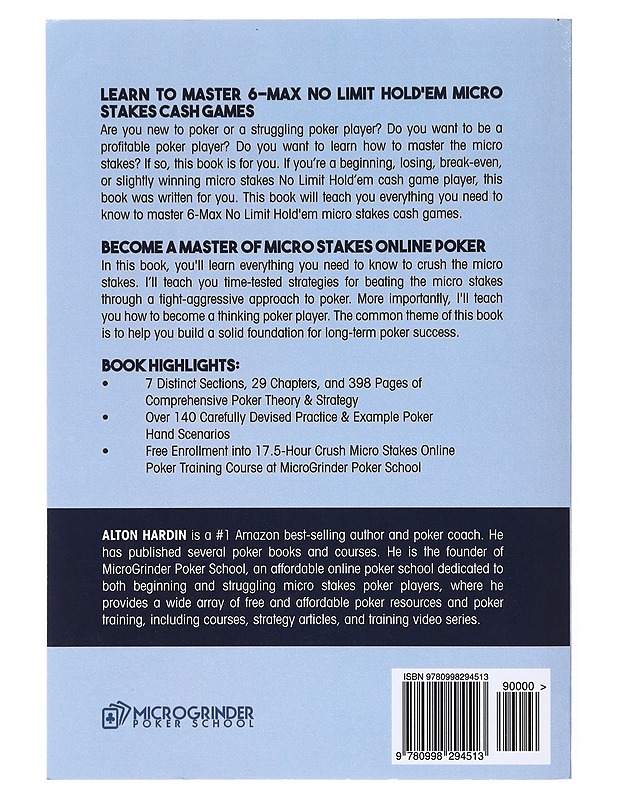 Master Micro Stakes Poker - Hardin, Alton - Kirja lahjaksi - 10105634409 - 1