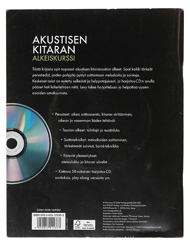 Akustisen kitaran alkeiskurssi  - Walter, Frank - Musiikki- ja elokuvakirjat - 10105634413 - 1