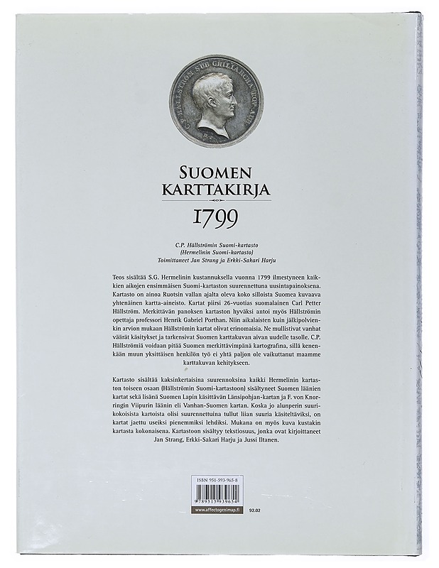 Suomen karttakirja 1799 : C. P. Hällströmin Suomi-kartasto - Strang, Jan - Historiakirjat - 10105634416 - 1