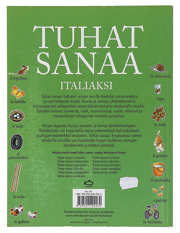 Tuhat sanaa italiaksi - Amery, Heather - Tietokirjat ja oppaat - 10105634448 - 1