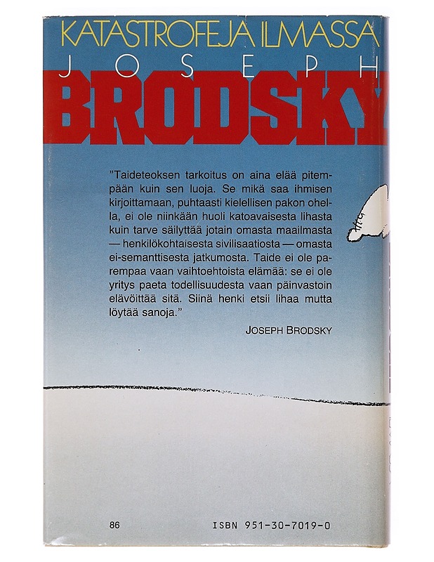 Katastrofeja ilmassa / esseitä - Brodsky, Joseph - Tietokirjat - 10105634607 - 1