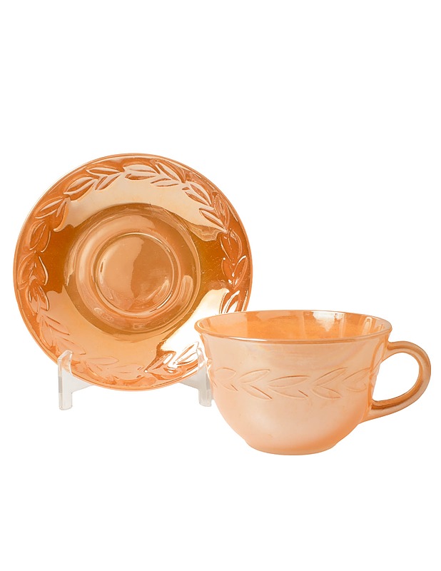 ANCHOR HOCKING Fire King Peach -astiasto, 12 osaa - Mukit ja kahvikupit - 10105634684 - 2