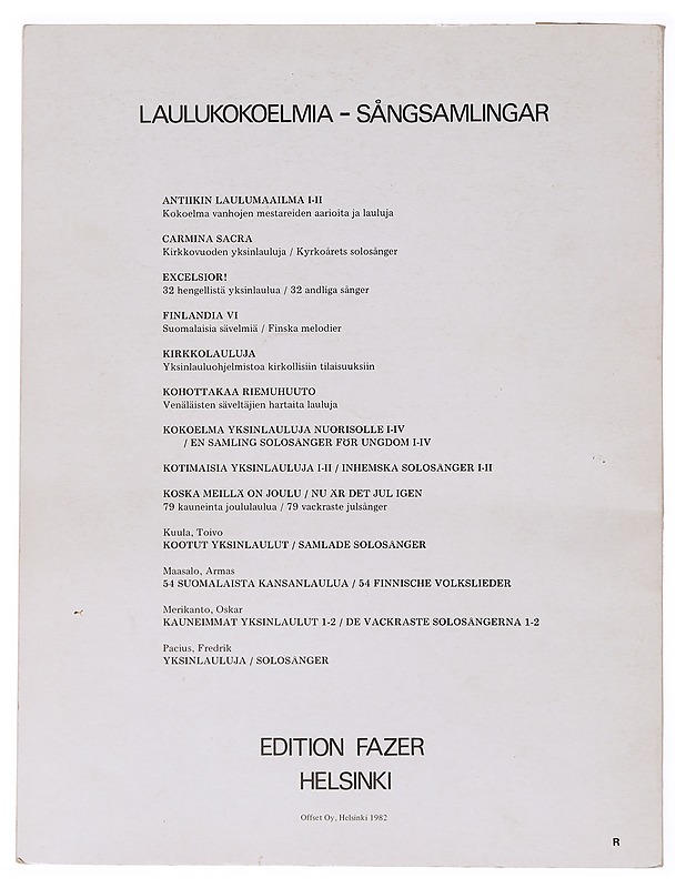 Kootut yksinlaulut - Toivo Kuula - Musiikki- ja elokuvakirjat - 10105634699 - 1