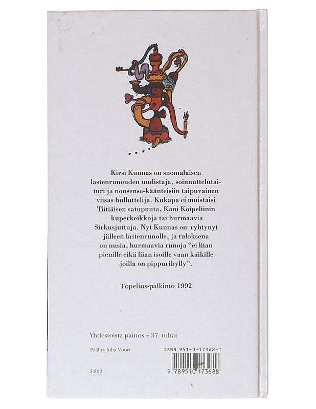 Tiitiäisen pippurimylly : (Ei liian pienille eikä liian isoille vaan kaikille joilla on pippurihylly) - Kunnas, Kirsi - Lastenkirjat - 10105634820 - 1