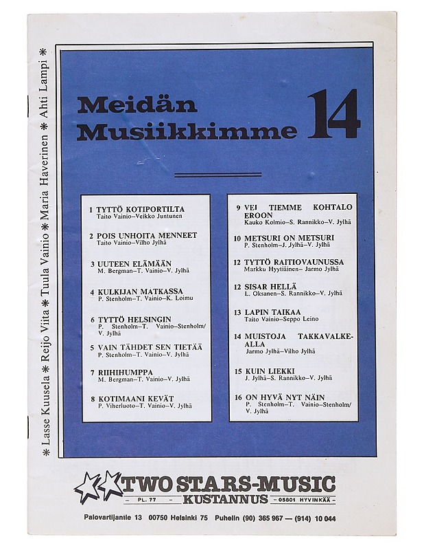 Meidän musiikkimme 14 - Lasse Kuusela, Reijo Viita, Tuula Vainio, Maria Haverinen, Ahti Lampi - Harrastekirjat - 10105634920 - 0