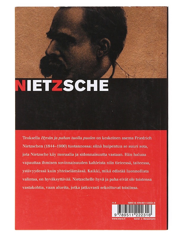 Hyvän ja pahan tuolla puolen : erään tulevaisuuden filosofian alkunäytös - Nietzsche, Friedrich - Tietokirjat ja oppaat - 10105634934 - 1