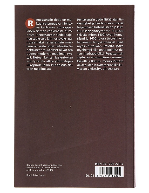 Renessanssin tiede - Joutsivuo, Timo - Tietokirjat - 10105634937 - 1