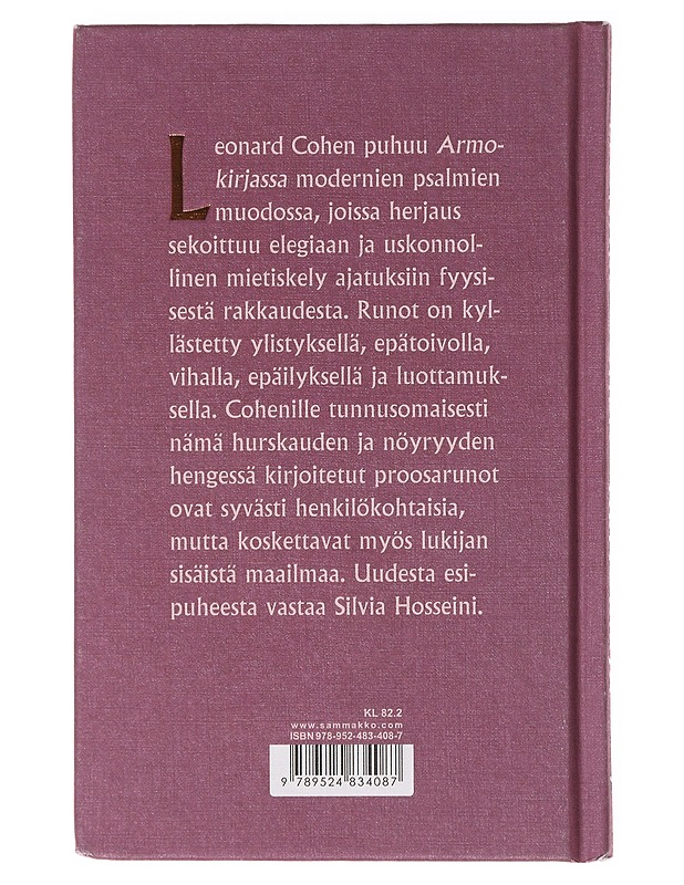Armokirja - Cohen, Leonard - Runot ja näytelmät - 10105634986 - 1