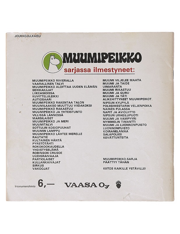 Muumipeikko No. 11-12/83 - Tove Jansson - Lehdet - 10105635005 - 1