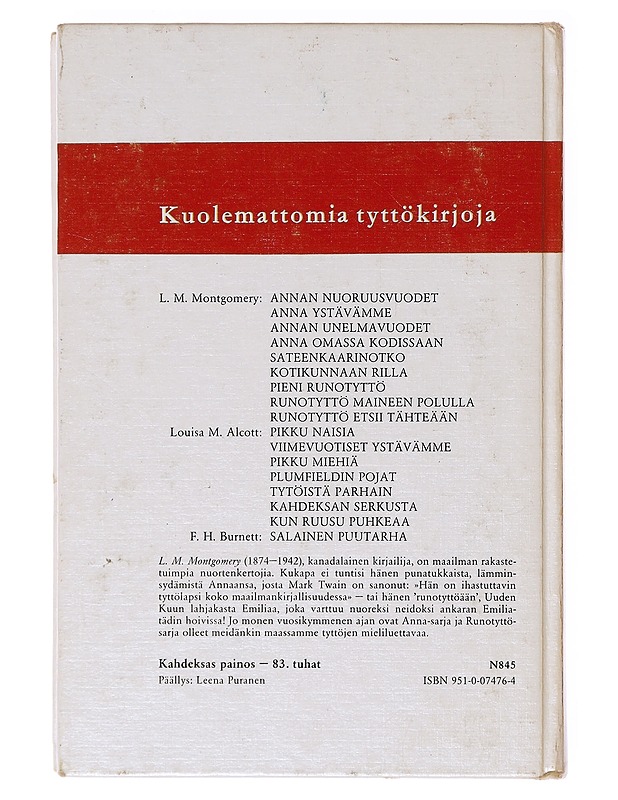 Anna omassa kodissaan - Montgomery , L.M. - Nuorten kirjat - 10105635008 - 1