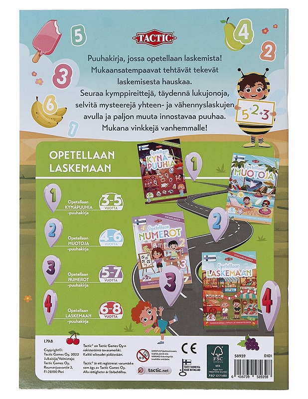 Opetellaan laskemaan lasten puuhakirja - Lastenkirjat - 10105635030 - 1