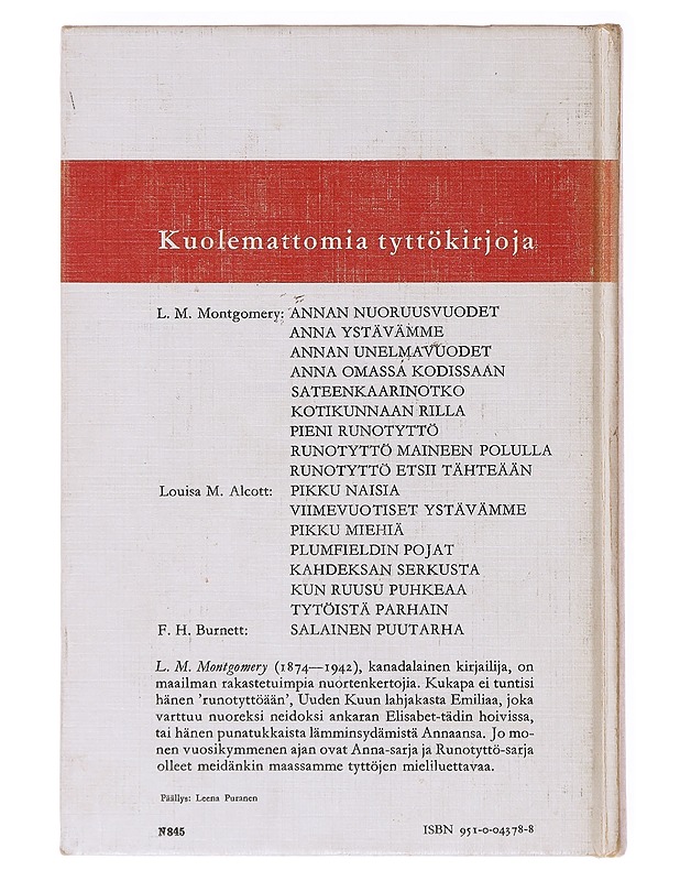 Annan nuoruusvuodet - Montgomery, L. M. 1874-1942 - Nuorten kirjat - 10105635038 - 1