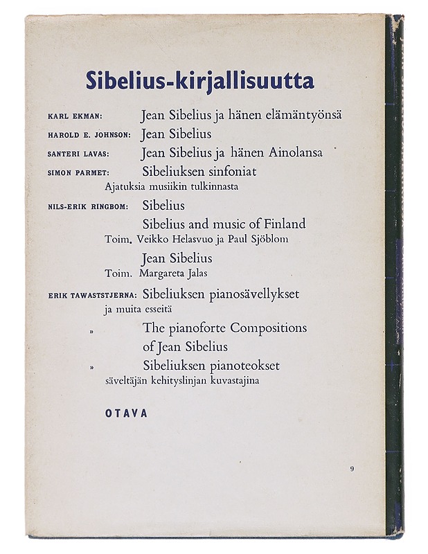 Jean Sibelius Amerikassa - Andersson, Otto - Tietokirjat ja oppaat - 10105635057 - 1