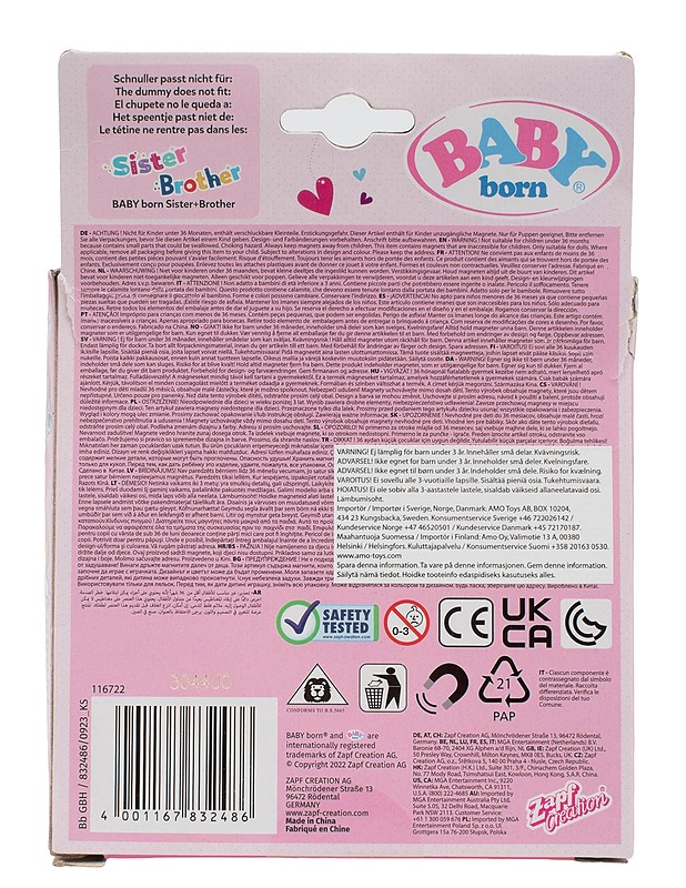 ZAPF CREATION Baby born Magic -tutti ketjulla - Lasten pelit ja lelut - 10105635062 - 1