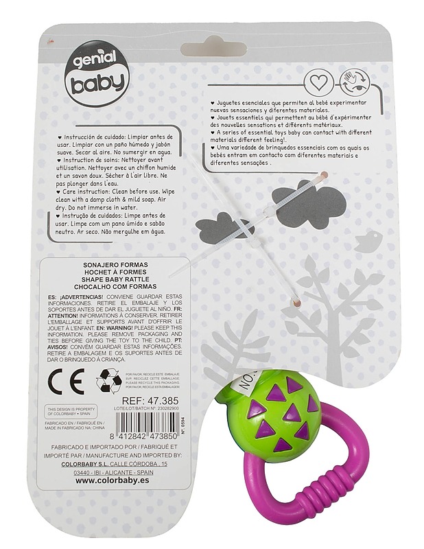 COLORBABY Genial Baby: Shape Baby -vauvanhelistin - Lasten pelit ja lelut - 10105635067 - 1